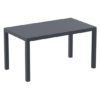 Aboyne Outdoor Rectangular 140cm Dining Table In Dark Grey