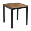 Etax Square 80cm Wooden Dining Table In Aged Golden Oak