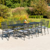Prats Outdoor Extending Dining Table And 10 Chairs In Charcoal