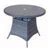 Elysia Round Wooden Top 100cm Dining Table In Mixed Grey