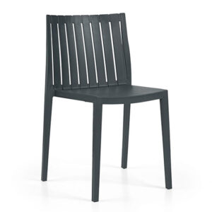 Ezra Polypropylene Side Chair In Anthracite