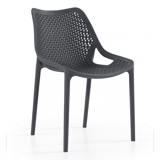 Olympia Polypropylene Side Chair In Anthracite