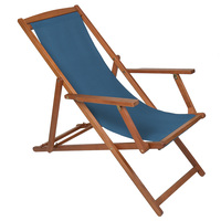 FSC® Certified Eucalyptus Wooden Deck Chair Teal