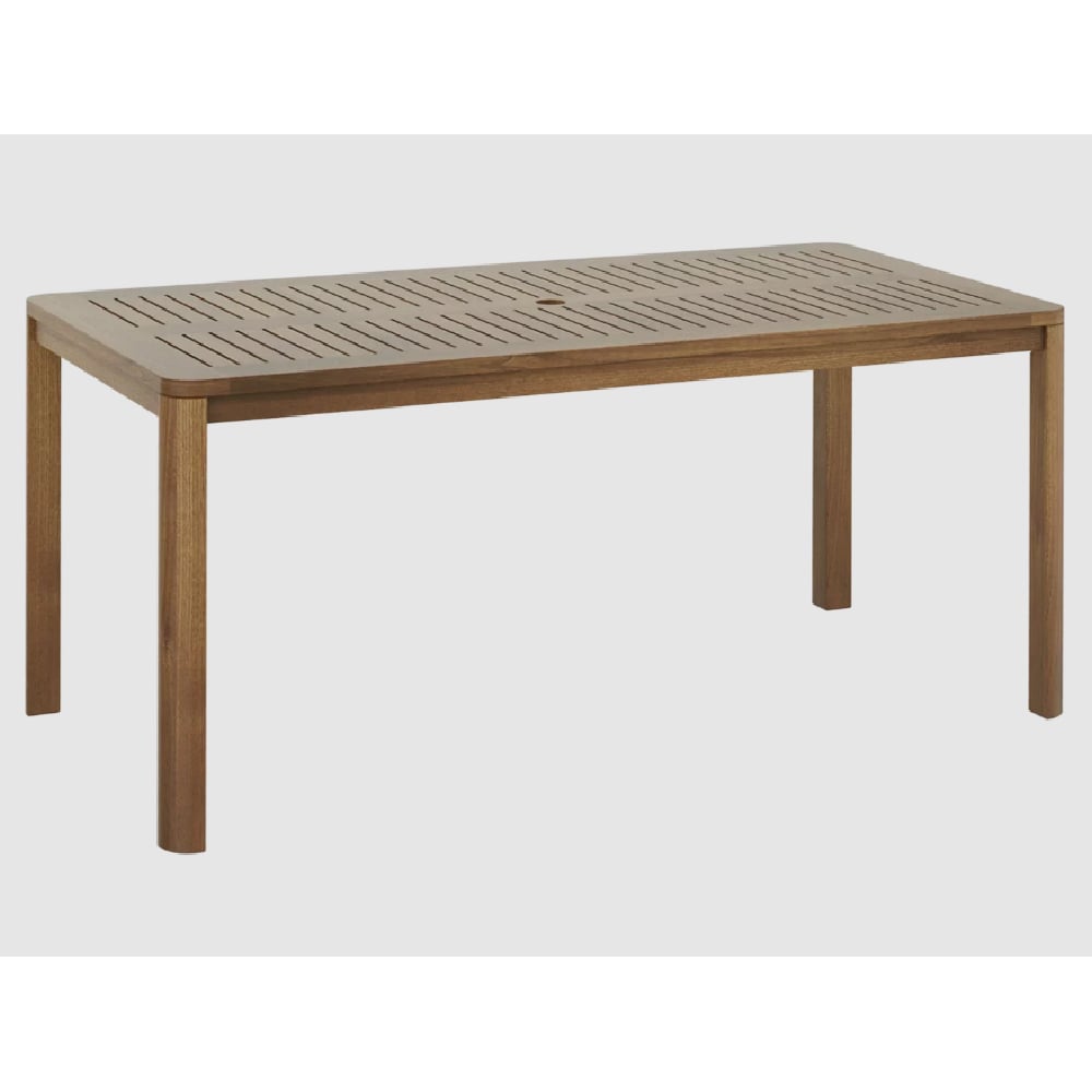Bolivia Wooden Garden Rectangular Dining Table In Rich Brown