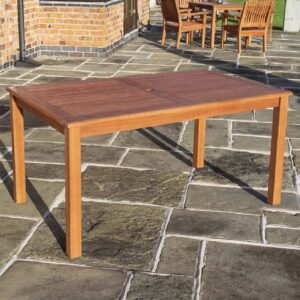 Walsall Wooden Garden Rectangular Dining Table In Honey Brown