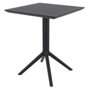 Fornebu Wooden Outdoor Dining Table In Black