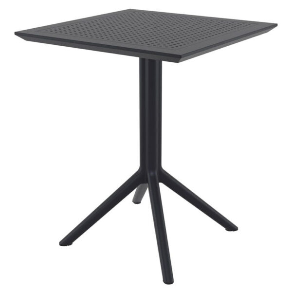 Fornebu Wooden Outdoor Dining Table In Black