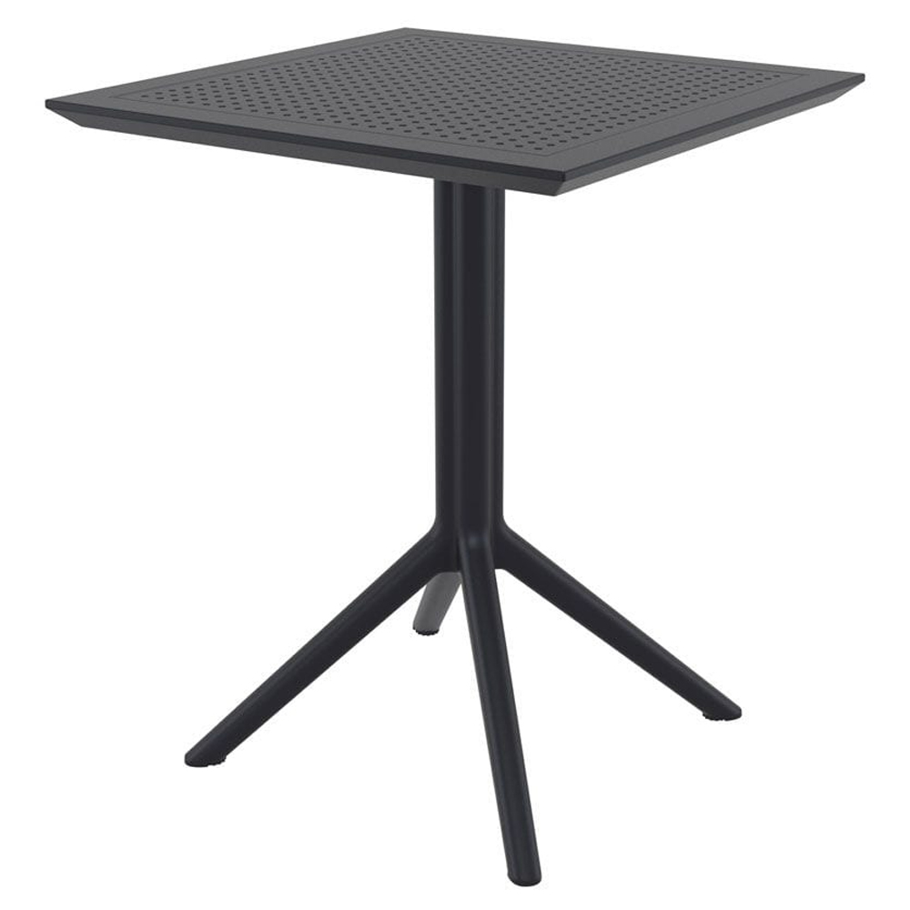Fornebu Wooden Outdoor Dining Table In Black