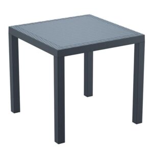Ottawa Resin Outdoor Dining Table In Dark Grey
