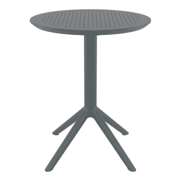 Shipley 60cm Polypropylene Outdoor Dining Table In Dark Grey