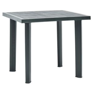 Derik Outdoor Plastic Dining Table In Green
