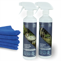 Outdoor Glass and Outdoor Furniture Cleaner with Microfiber Cloths