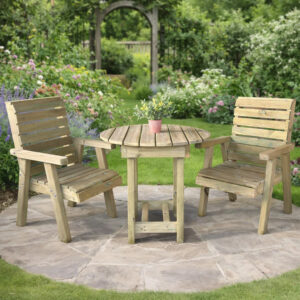Chatham Garden Wooden Bistro Set in Natural