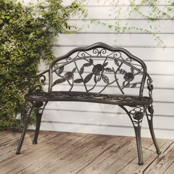 Zavino Outdoor Aluminium Seating Bench in Black