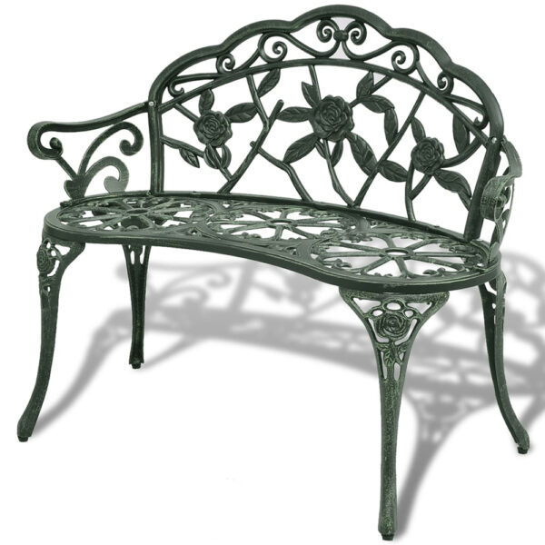 Zavino Outdoor Aluminium Seating Bench in Green